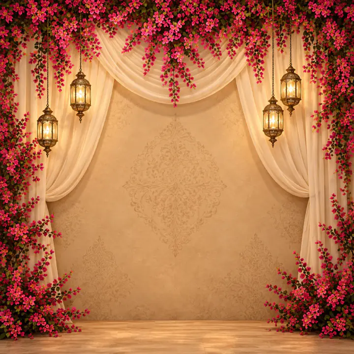 Blossom Lantern Courtyard